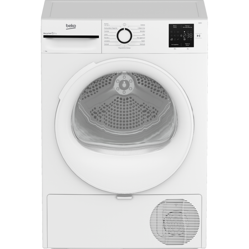 Asciugatrice 9 kg/ Classe D/ A Pompa di Calore BEKO mod. BMT93EW