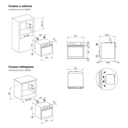 Forno da incasso/ Elettrico multifunzione/ Cl. A/ Inox GLEMGAS mod. GFX62IX-S3