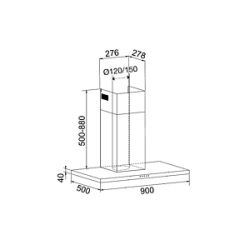 CAPPA A PARATE DA 60 CM GLEMGAS MOD. GHB684IX